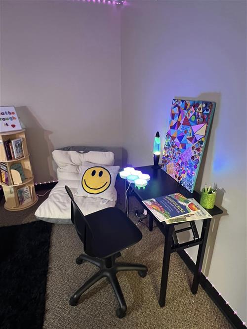 Lava lamp and art table